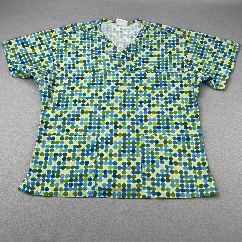 Peaches Uniforms Women's XS Scrub Top V-Neck with Front Pockets Short Sleeve